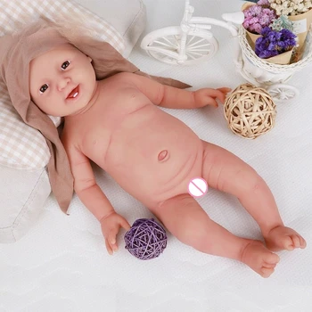 20-дюймовая силиконовая кукла для новорожденных, милая подарочная игрушка для девочек, счастливая женская американская кукла