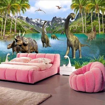 beibehang Пользовательские фотообои 3D Стерео Большие фрески эпохи динозавров гостиная диван-кровать спальня фрески обои домашний декор