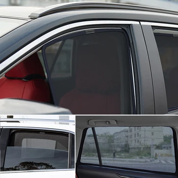 Для Хэтчбека Mazda 2 DJ 2014-2022, Магнитный автомобильный солнцезащитный козырек, Сетчатая занавеска на лобовом стекле, Солнцезащитный козырек на заднем боковом окне