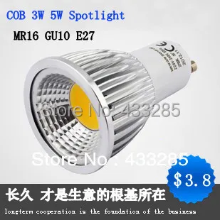 10X Затемняемые gu10/E27/GU5.3/E14/B22/MR16/3W 4w 5w 7w COB AC85-265V светодиодные лампы Высокой Мощности Светодиодный прожектор
