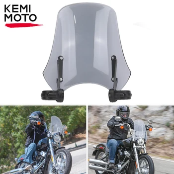 Универсальные ветровые дефлекторы для лобового стекла мотоцикла KEMIMOTO для Dyna Softail 2006-2019, аксессуары для мотоциклов