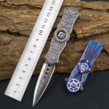 Творческий Классический Открытый Складной Гироскопический Нож С Кончиком Пальца Кемпинг Многофункциональный Мини Портативный Коллекционный Сабельный Нож Высокой Твердости