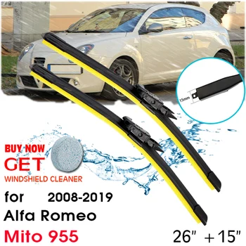 Щетка Стеклоочистителя Автомобиля, Резиновый Силиконовый Стеклоочиститель Для Alfa Romeo Mito 955 2008-2019 LHD/RHD 26 