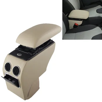 Автомобильный Подлокотник, обтянутый АБС-кожей, с USB-отверстиями для быстрой зарядки и кабелями для Changan Suzuki Alto