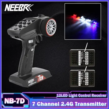 NEEBRC 7-канальный передатчик 2,4 G, 7-канальный приемник для управления светом, радиосистема, набор для радиоуправляемого автомобиля, модель танка, игрушечный пульт дистанционного управления