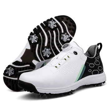 Профессиональная обувь для гольфа, мужская брендовая обувь для тренировок при ходьбе по гольфу, мужские противоскользящие ботинки для гольфа с травой большого размера 47
