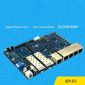 Для маршрутизатора Banana Pi BPI R3 Плата 2G Ram + 8G EMMC MTK MT7986 Гигабитный порт Ethernet WiFi 6 Android 5.1 Поддержка 1080P