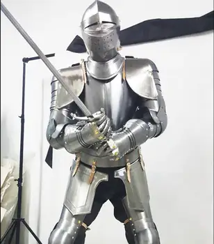 Средневековая европейская рыцарская броня, пригодная для носки Железная крышка кузова