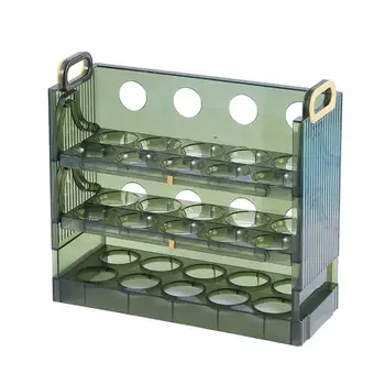 Держатель для яиц, 2/3-слойный дизайн, вращающийся, большая емкость, компактные защитные хранилища, Многоразовая дверца холодильника, коробка для хранения яиц