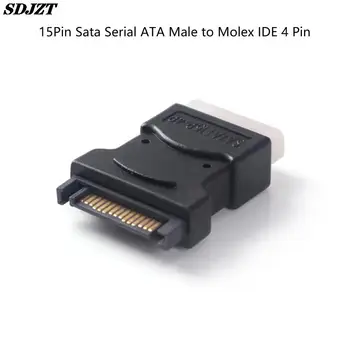 15-контактный Разъем Sata Serial ATA для подключения к Molex IDE 4-Контактный Разъем для Подключения Адаптера жесткого диска Кабель питания Удлинитель Линии Питания Разъем кабеля питания