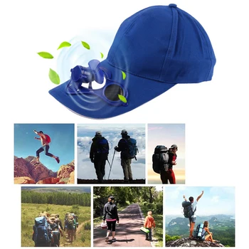 Летние Спортивные шапки Унисекс, Солнцезащитная шляпа с вентилятором на солнечной батарее, Солнцезащитная кепка с солнечным охлаждающим вентилятором, Бейсболки для Езды на велосипеде, Скалолазания