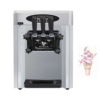 Машина для Производства Мягкого Мороженого с тремя Вкусами Коммерческая Электрическая Настольная Машина Для Производства Мороженого Полноавтоматический Производитель Йогурта 110V 220V