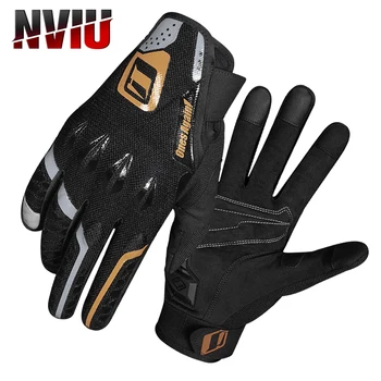 Дышащие мотоциклетные перчатки с сенсорным экраном, защитные перчатки для мотокросса, эндуро, Мото, нескользящие перчатки для верховой езды, защитные перчатки от падения