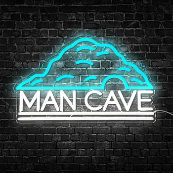 Неоновая вывеска в виде пещеры человека, Неоновые вывески для декора стен пещеры человека, Неоновая лампа с питанием от USB, Светодиодная вывеска для спальни, вечеринки, игровой комнаты