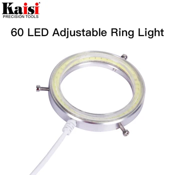 Kaisi Ultrathin 60 LED Регулируемая Кольцевая лампа-осветитель Для стереоскопического микроскопа с ЗУМОМ, USB-штекер