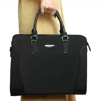 Высококачественная Офисная сумка для документов, 14-дюймовая сумка для ноутбука, портфель, Мужская Дорожная деловая сумка, Водонепроницаемая сумка для хранения документов, сумка на плечо