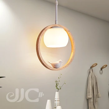 Креативная люстра JJC 110-240 В в скандинавском стиле Простая современная креативная люстра для ресторана, художественная люстра из массива дерева