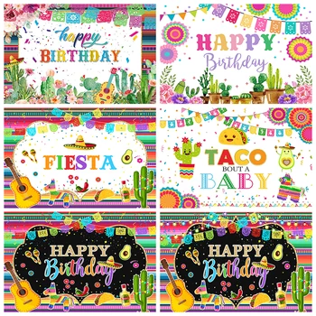 Фоны для фотосъемки Mocsicka Мексиканская Фиеста Плакаты для праздничных Вечеринок Еда В Такао Украшение Дня Рождения Студийный Реквизит для фотосъемки