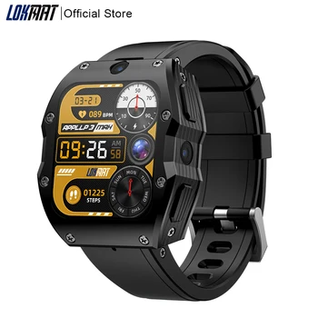 Часы-телефон LOKMAT APPLLP 3 MAX Android Watch Водонепроницаемая SIM-карта 4G Watch Wifi GPS Видеозвонки Фитнес-трекер Камера Smartwatches