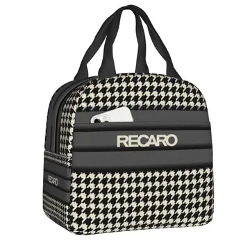 Логотип Recaros, Изолированная сумка для ланча для женщин, Водонепроницаемый кулер, Термосумка для Ланча, Офис, Пикник, Путешествие