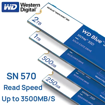 Western Digital SN570 M.2 SSD WD Blue NVMe 250GB 500GB 1TB 2TB PCIe3.0 2280 Накопители для Ноутбуков Mini PC Планшетный компьютер