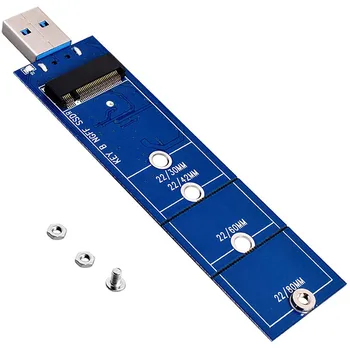 Адаптер M.2 к USB, карта считывания M.2 SSD с ключом B к USB 3.0, Конвертер NGFF SATA С поддержкой SDD на базе SATA 2230 2242 2260 2280