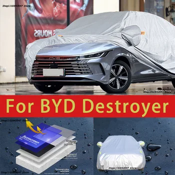 Для BYD Destroyer Наружная защита, полные автомобильные чехлы, снежный покров, солнцезащитный козырек, водонепроницаемые пылезащитные внешние автомобильные аксессуары