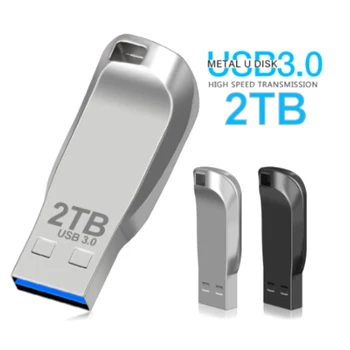 Металлический флеш-накопитель USB 3,0 емкостью 2 ТБ, 2 Флэш-накопителя USB емкостью 1 ТБ, высокоскоростной адаптер для флешек