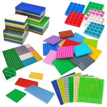 Большие строительные блоки, базовая пластина, Совместимая оригинальная соединительная доска из частиц, кирпичи, собранные детали, развивающие детские игрушки