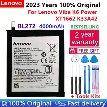 2023 Оригинальный аккумулятор BL272 для Lenovo Vibe K6 Power XT1662 K33A42 akku 3,82 В 4000 мАч с инструментами для ремонта