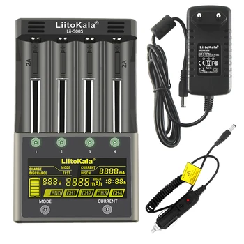 LiitoKala Lii-500S зарядное устройство 18650 зарядное устройство для 18650 26650 21700 батареек типа AA AAA Проверьте емкость аккумулятора сенсорным управлением