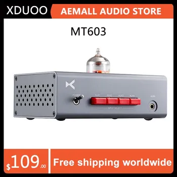 XDUOO MT-603 С несколькими предварительными усилителями, 4 аудиовхода, один аудиовыход, Ламповый усилитель MT603 12AU7