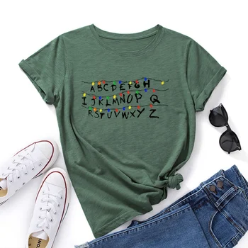 Креативная женская футболка с элементами уличного стиля с буквенным принтом, Летние Женские топы большого размера, Женская Повседневная футболка Из Хлопка, короткая