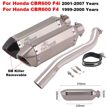 Слипоны Для Honda CBR600 F4 1999-2001 CBR600 F4i 2001-2007 Выхлопная Труба Мотоцикла, Модифицированный Глушитель Среднего Звена, Мотокросс