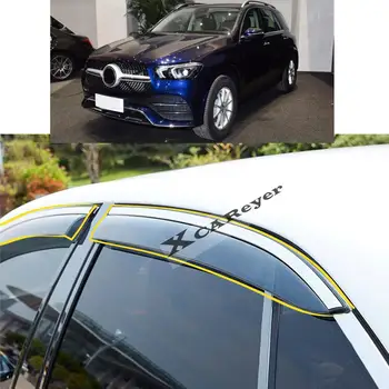 Для Mercedes Benz GLE 2020-2021 2022 Наклейка для укладки кузова автомобиля Пластиковое Оконное стекло Ветровой козырек Защита от дождя/Солнца Вентиляционные детали