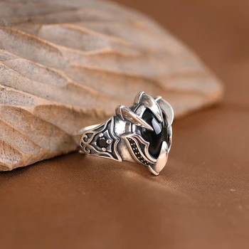Серебряное кольцо S925 в стиле ретро в стиле старых хипстеров, Орлиный коготь, кубический цирконий, открытое кольцо, новинка 2023