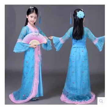 Детский Старинный костюм Ханфу для детских танцев Custome Китайская Традиционная Одежда Ханфу Танцевальные костюмы Принцессы