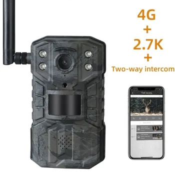 4G охотничья камера 2,7 K камера ночного видения высокой четкости, дистанционное наблюдение за животными имеет функцию двусторонней внутренней связи