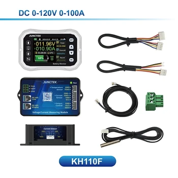 Монитор батареи Bluetooth KH110F Dc 120V 100A Тестер батареи Напряжение Ток Ва Кулоновский Измеритель емкости батареи Индикатор емкости