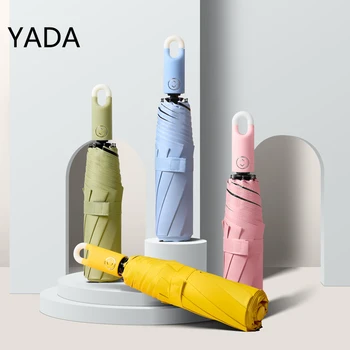 YADA Новый Однотонный Автоматический Зонт От Солнца и Дождя С Замком-Крючком, Зонты Для Мужчин И Женщин, Ветрозащитный Складной УФ-Параплан YS220040