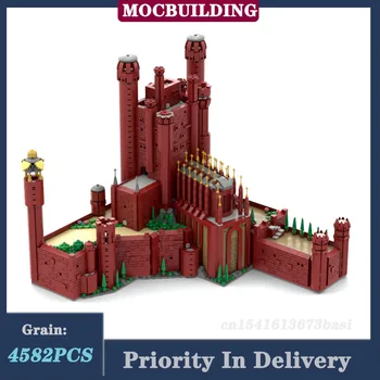 Красный Замок Большая модель Строительные блоки В сборе MOC Movie Collection Серия DIY Набор игрушек для дома