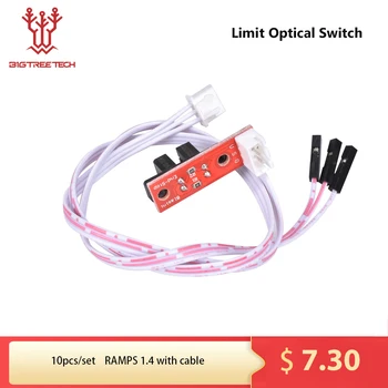10шт Оптический концевой выключатель света для 3D-принтеров RAMPS 1.4 с кабелем Бесплатная доставка для деталей 3D-ПРИНТЕРА