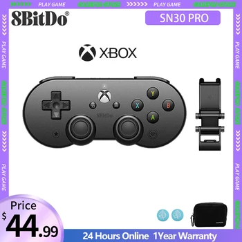 8 Bitdo SN30 Pro для облачных игр Xbox на Android！ Наслаждайтесь полнофункциональным контроллером Bluetooth и кронштейном для геймпада с зажимом для телефона
