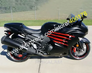 Zx14 12 13 14 15 Обтекатель Для Kawasaki ZX14R ZZR1400 2012 2013 2014 2015 Красный Черный Комплект мотоциклетных обтекателей (литье под давлением)