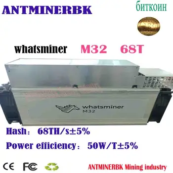 BTC Miner WhatsMiner Использовал биткоин-майнер M32 68T С блоком питания Лучше, чем WhatsMiner M3 M3X M21 M21S Antminer L7 T9 + S15 S17 T17