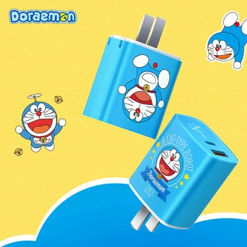 Doraemons PD 20 Вт Зарядное Устройство Kawaii Аниме Милый Мультфильм iPhone14 Путешествия Type-C USB Двухсторонняя Быстрая Зарядка Зарядное Устройство Для Девочек Подарки