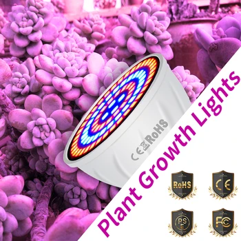 E14 Лампа для выращивания Цветов MR16 Растительная Лампа E27 Фитолампа для Растений Полного Спектра GU10 Гидропоника Фито Выращивание Легких Семян B22