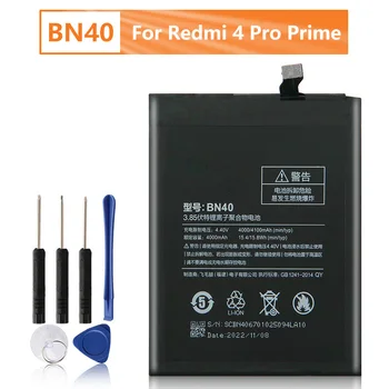 Батарея BN40 Для Xiaomi Redmi 4 Pro Prime 3G RAM 32G ROM Edition Redmi4 Перезаряжаемая сменная батарея 4100 мАч