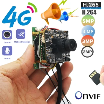 5-Мегапиксельный аудио Двусторонний Голосовой Модуль камеры 4G Mini 4G Pin Hole P2P на плате Vif Audio 3G SIM-модуля Wifi Беспроводной точки доступа в динамике Mic