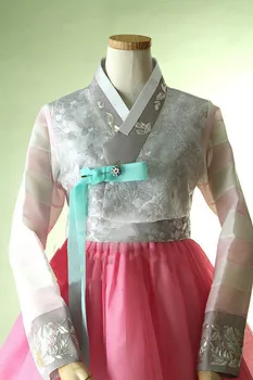 Женское Платье Ханбок, Сшитое На Заказ Корейским Традиционным Платьем Ханбок С Высокой Талией, Корейское платье Ханбок